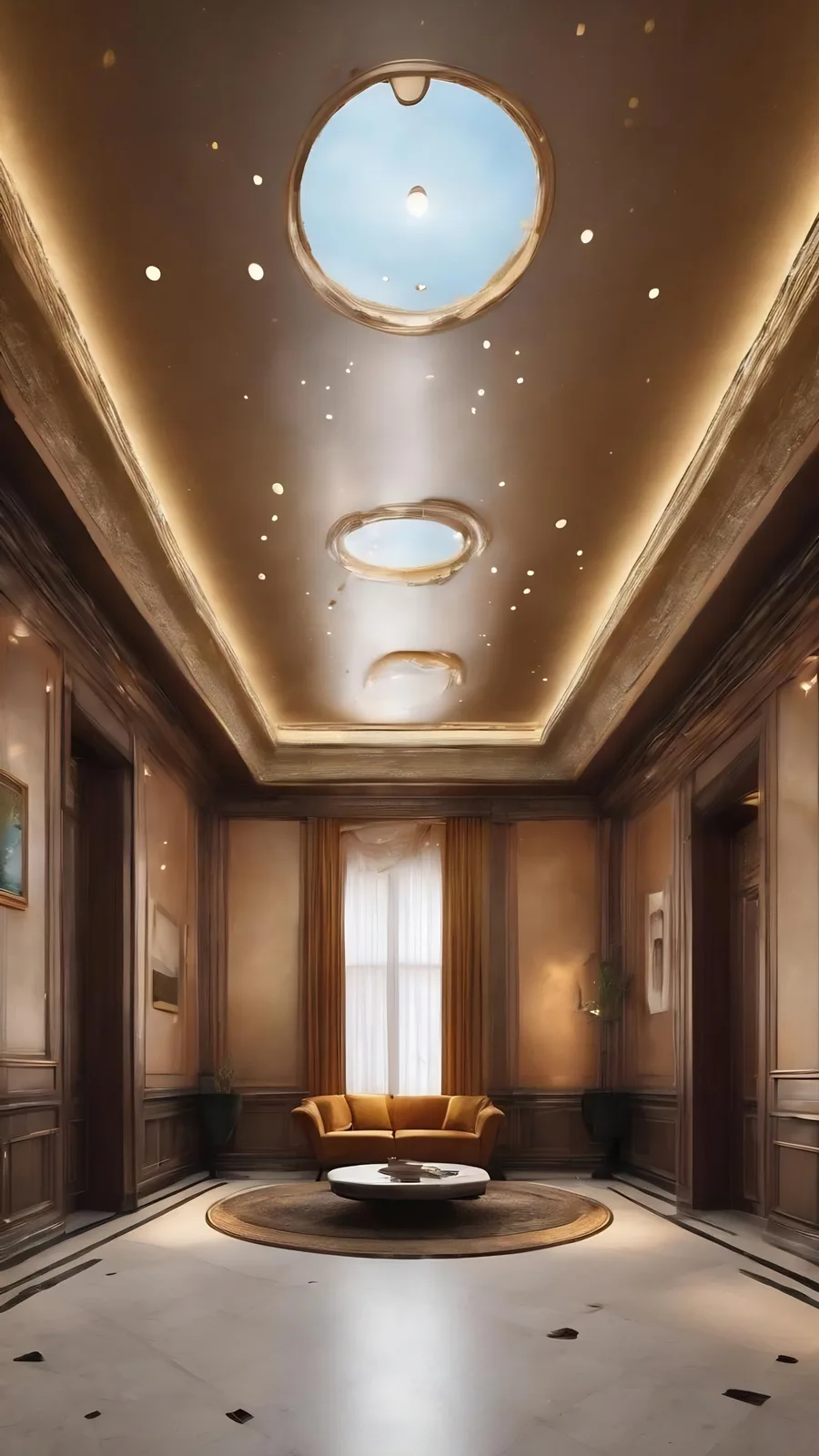 تصميم اسقف فرنسية مضيئة حديثة